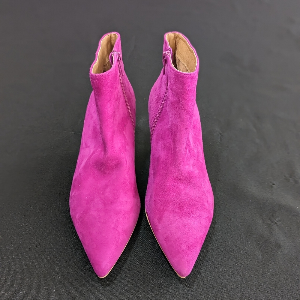 Women's FUSHIA Pointy Toe Ankle Boots